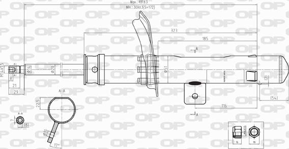 Open Parts SAB8110.31 - Амортизатор avtolavka.club