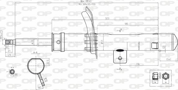 Open Parts SAB8111.31 - Амортизатор avtolavka.club