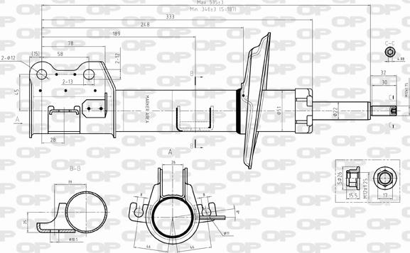 Open Parts SAB8300.31 - Амортизатор avtolavka.club