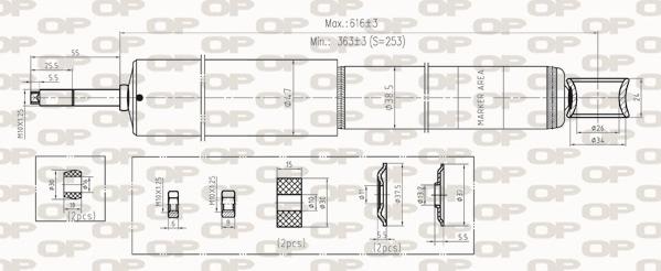 Open Parts SAB8266.32 - Амортизатор avtolavka.club