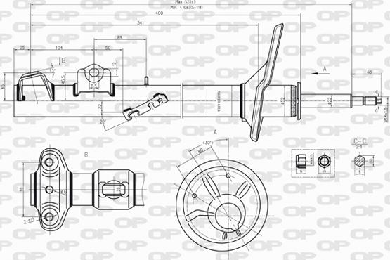 Open Parts SAB8215.31 - Амортизатор avtolavka.club