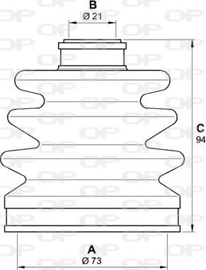 Open Parts SJK7167.00 - Пильник, приводний вал avtolavka.club