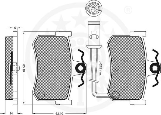 Optimal 9498 - Гальмівні колодки, дискові гальма avtolavka.club