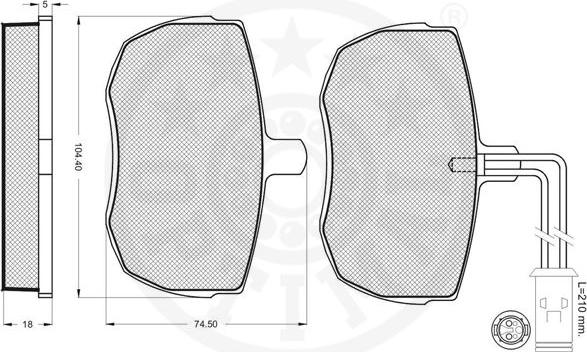 Optimal 9425 - Гальмівні колодки, дискові гальма avtolavka.club