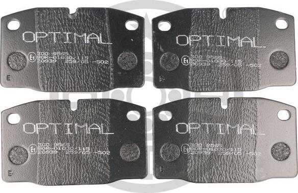 Optimal 9565 - Гальмівні колодки, дискові гальма avtolavka.club