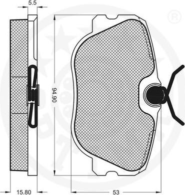 Optimal 9580 - Гальмівні колодки, дискові гальма avtolavka.club