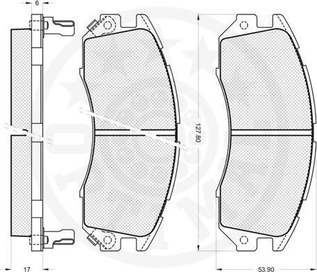 Optimal 9686 - Гальмівні колодки, дискові гальма avtolavka.club