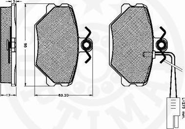 Optimal 9677 - Гальмівні колодки, дискові гальма avtolavka.club