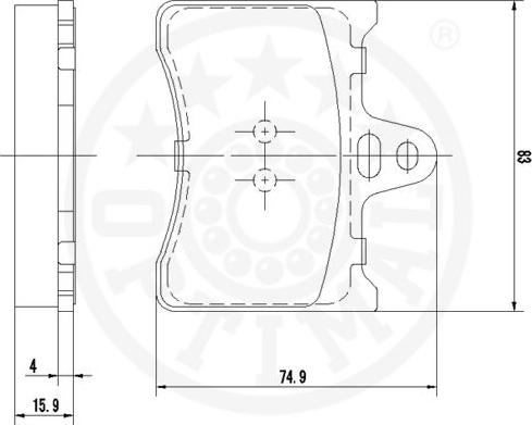 Optimal 9175 - Гальмівні колодки, дискові гальма avtolavka.club