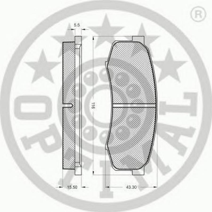 Optimal 9863 - Гальмівні колодки, дискові гальма avtolavka.club