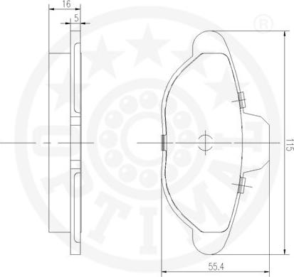 Optimal 9810 - Гальмівні колодки, дискові гальма avtolavka.club