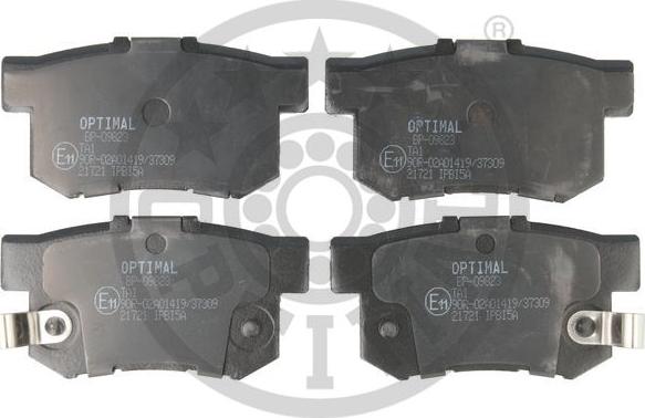 Optimal 9823 - Гальмівні колодки, дискові гальма avtolavka.club