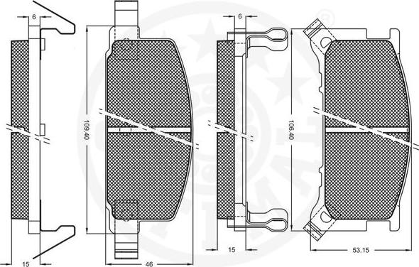 Optimal 9393 - Гальмівні колодки, дискові гальма avtolavka.club