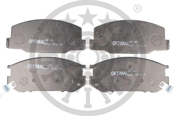 Optimal 9351 - Гальмівні колодки, дискові гальма avtolavka.club
