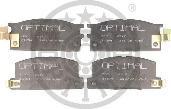 Optimal 9317 - Гальмівні колодки, дискові гальма avtolavka.club