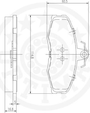 Optimal 9337 - Гальмівні колодки, дискові гальма avtolavka.club