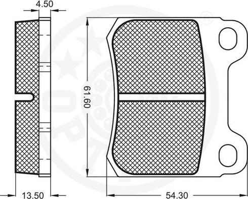 Optimal 9322 - Гальмівні колодки, дискові гальма avtolavka.club