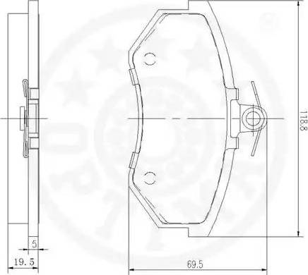 Optimal 9271 - Гальмівні колодки, дискові гальма avtolavka.club