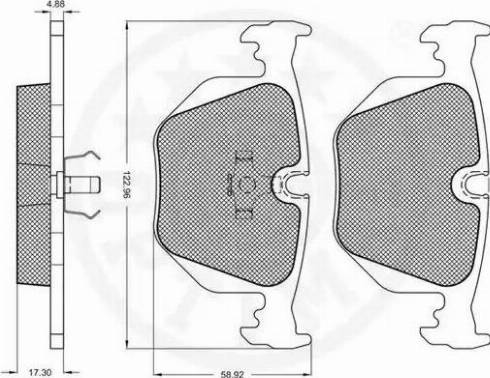 Optimal 9755 - Гальмівні колодки, дискові гальма avtolavka.club