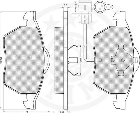 Optimal 9768 - Гальмівні колодки, дискові гальма avtolavka.club