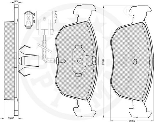 Optimal 10045 - Гальмівні колодки, дискові гальма avtolavka.club