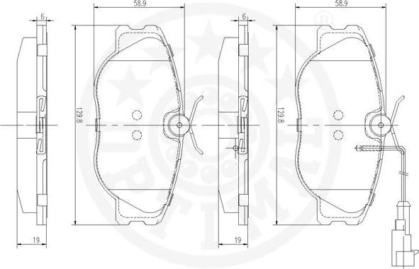 Optimal 10054 - Гальмівні колодки, дискові гальма avtolavka.club