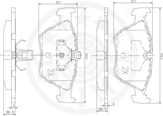 Optimal 10141 - Гальмівні колодки, дискові гальма avtolavka.club