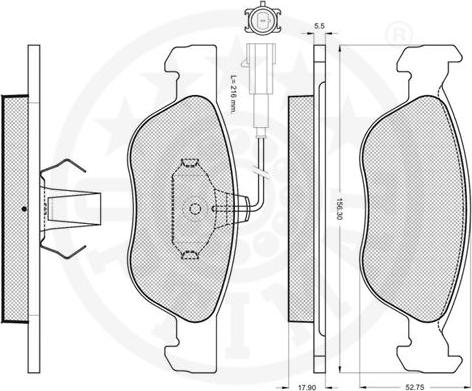 Optimal 10385 - Гальмівні колодки, дискові гальма avtolavka.club