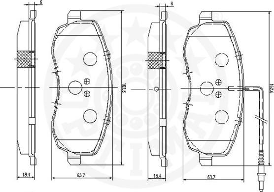 Optimal 12467 - Гальмівні колодки, дискові гальма avtolavka.club