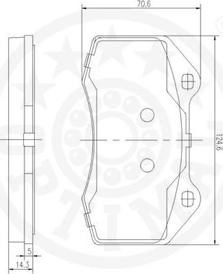 Optimal 12474 - Гальмівні колодки, дискові гальма avtolavka.club