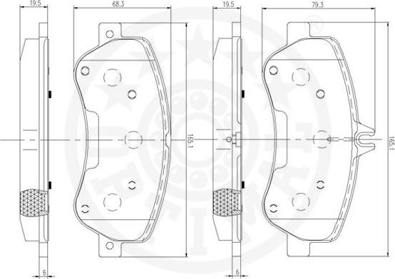 Optimal 12473 - Гальмівні колодки, дискові гальма avtolavka.club