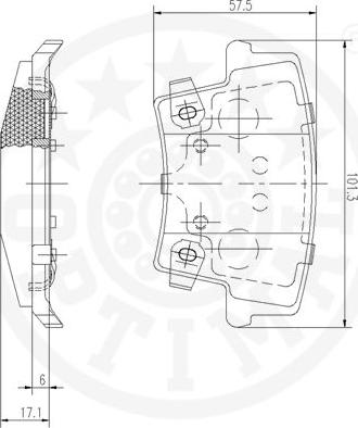 Optimal 12569 - Гальмівні колодки, дискові гальма avtolavka.club