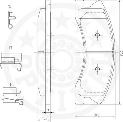 Optimal 12580 - Гальмівні колодки, дискові гальма avtolavka.club