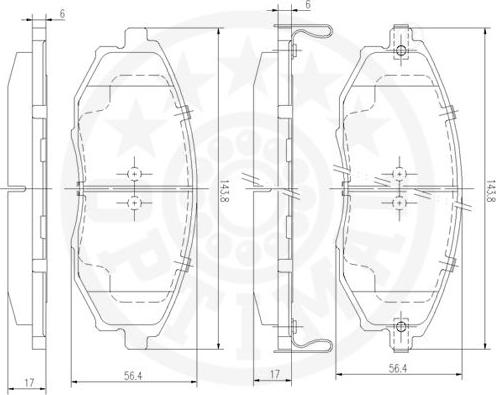 Optimal 12574 - Гальмівні колодки, дискові гальма avtolavka.club