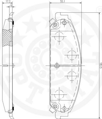 Optimal 12578 - Гальмівні колодки, дискові гальма avtolavka.club