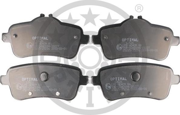 Optimal BP-12626 - Гальмівні колодки, дискові гальма avtolavka.club