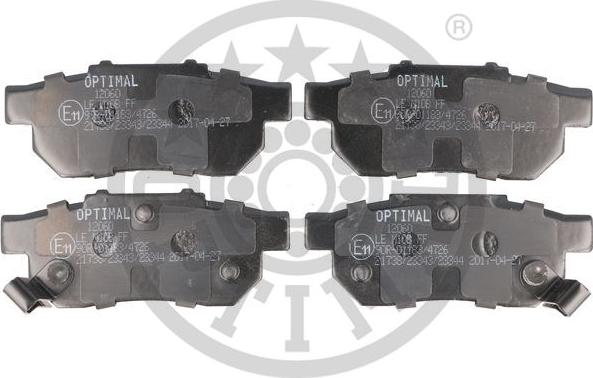 Optimal BP-12060 - Гальмівні колодки, дискові гальма avtolavka.club