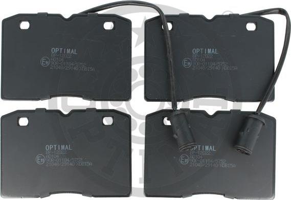 Optimal BP-12022 - Гальмівні колодки, дискові гальма avtolavka.club