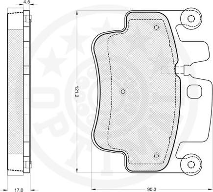 Optimal 12198 - Гальмівні колодки, дискові гальма avtolavka.club