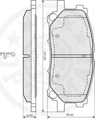 Optimal 12168 - Гальмівні колодки, дискові гальма avtolavka.club