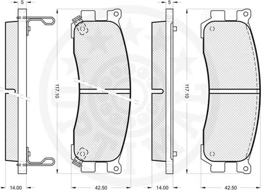 Optimal 12110 - Гальмівні колодки, дискові гальма avtolavka.club