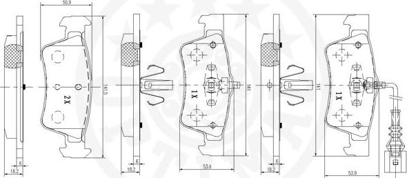 Optimal 12389 - Гальмівні колодки, дискові гальма avtolavka.club