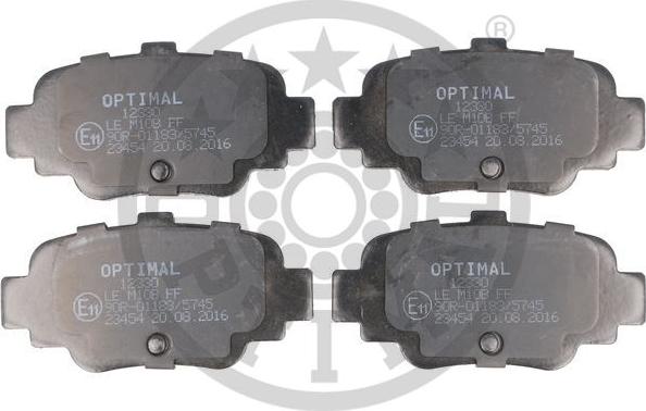 Optimal BP-12330 - Гальмівні колодки, дискові гальма avtolavka.club