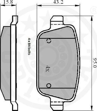 Optimal 12322 - Гальмівні колодки, дискові гальма avtolavka.club