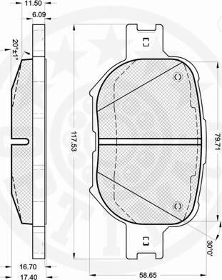 Optimal 12258 - Гальмівні колодки, дискові гальма avtolavka.club