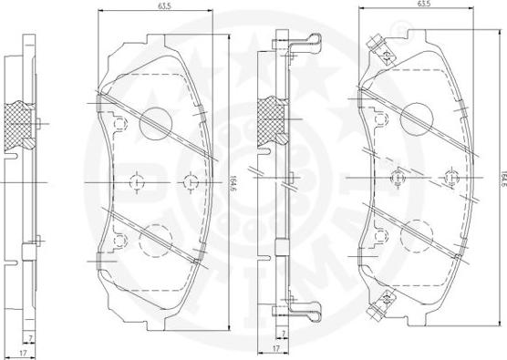 Optimal 12281 - Гальмівні колодки, дискові гальма avtolavka.club