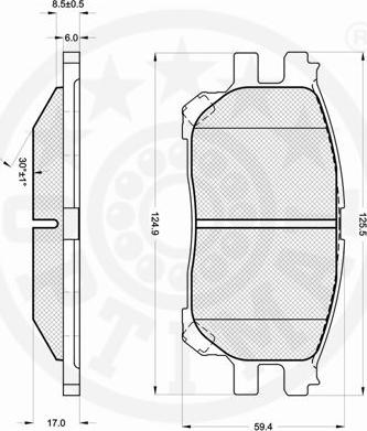 Optimal 12238 - Гальмівні колодки, дискові гальма avtolavka.club