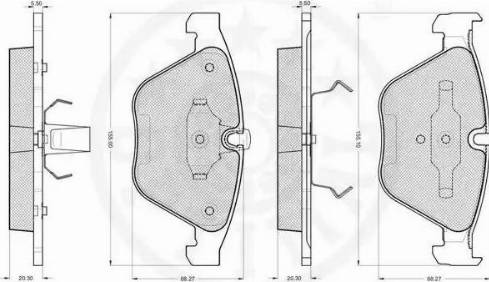 Optimal 85700 - Гальмівні колодки, дискові гальма avtolavka.club