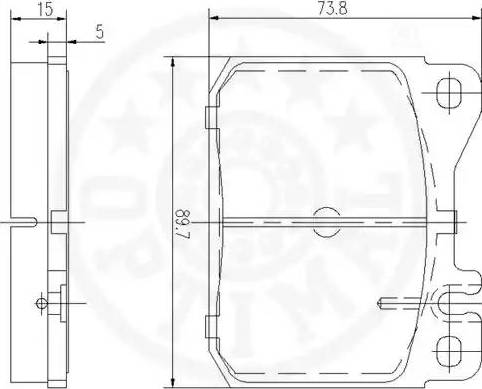 Optimal 2301 - Гальмівні колодки, дискові гальма avtolavka.club