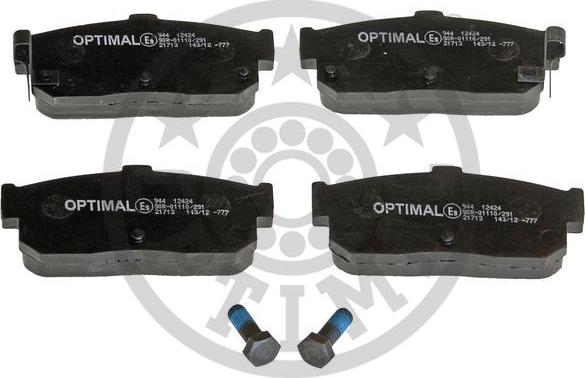 Optimal BP-12424 - Гальмівні колодки, дискові гальма avtolavka.club